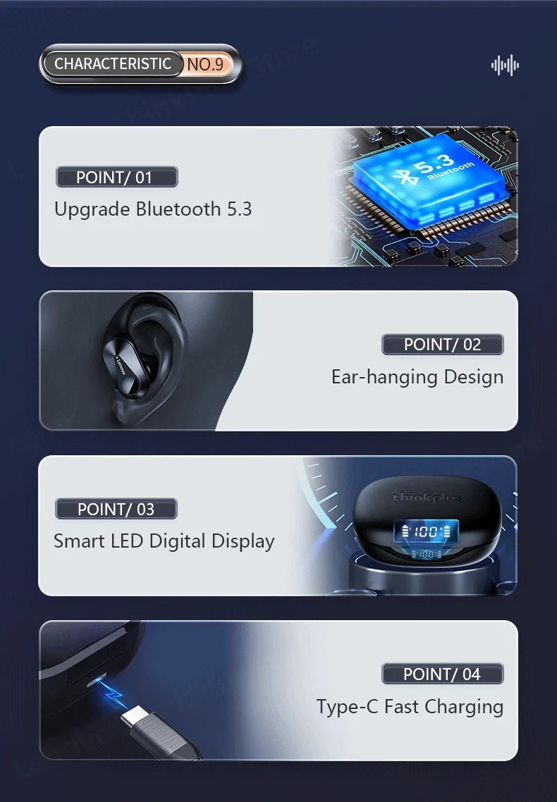 Lenovo LP75 TWS Bluetooth V5.3 Headphones